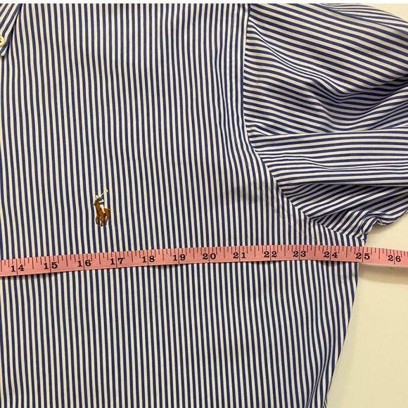Ralph Lauren Mens Classic Fit Striped Button Down Shirt Long Sleeve Polo Pony 16 - Picture 7 of 11